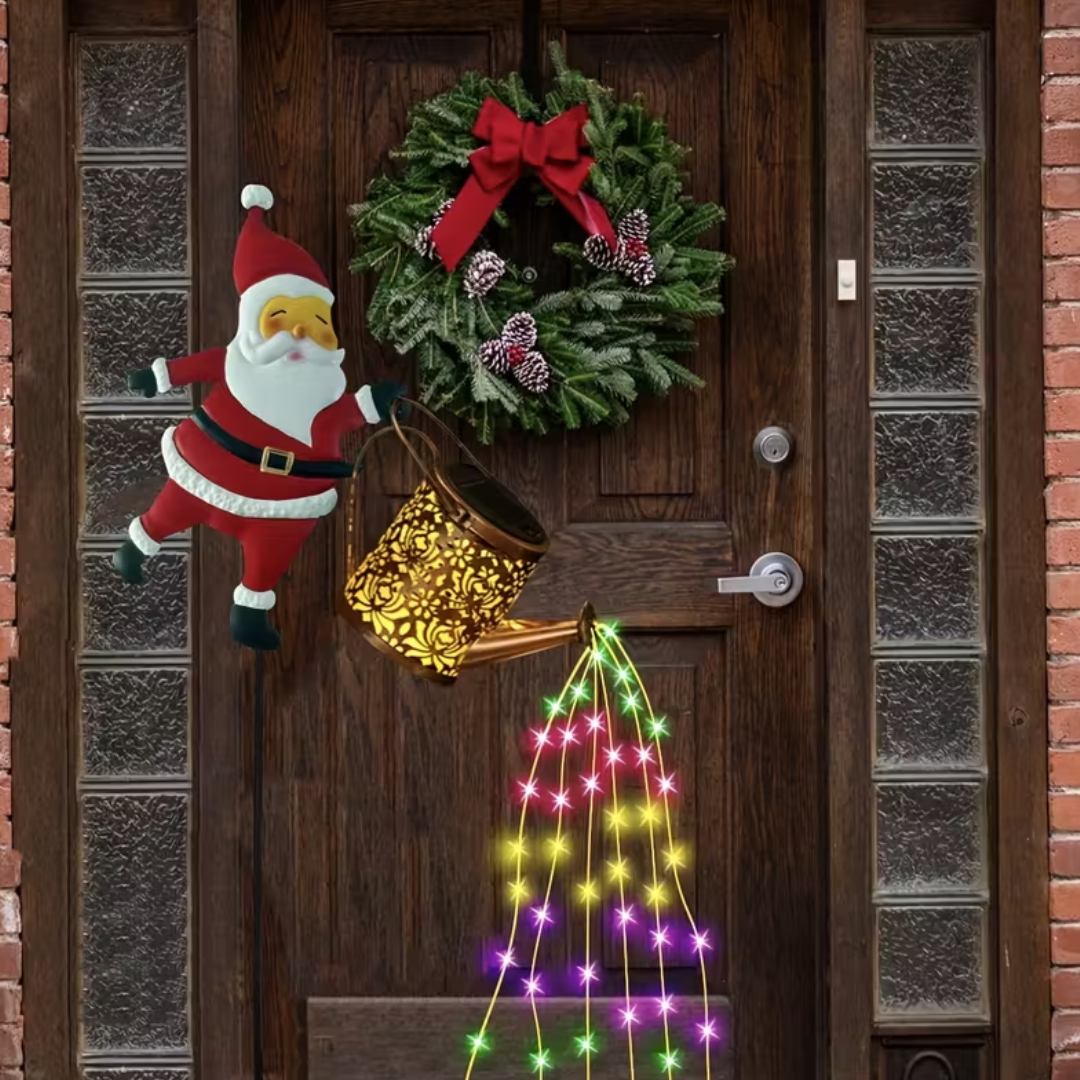 Père Noël Cascade Lumineuse Enchantée