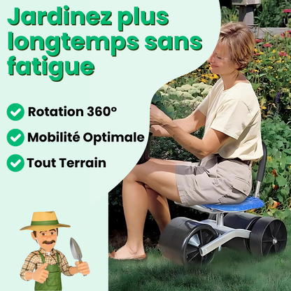 Tabouret Roulant de Jardinage Ergonomique Ultra-confortable