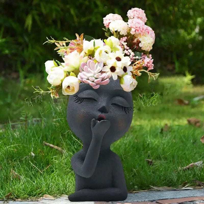 Jardioui 1 Pot (34.90 €/ pcs) Pot de Fleur Visage Contemplatif