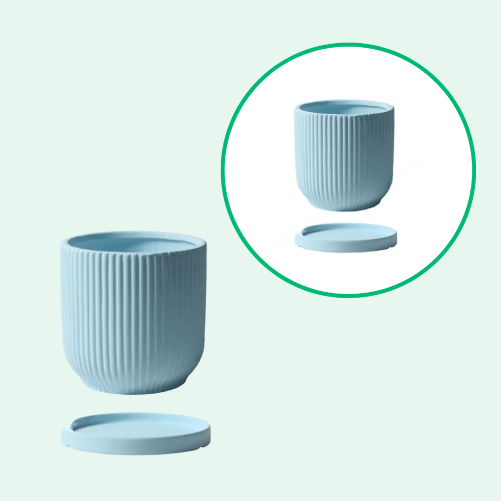 Jardioui 1 Pots (54.90 €/ pcs) / Bleu Pot de Fleur en Céramique Élégant