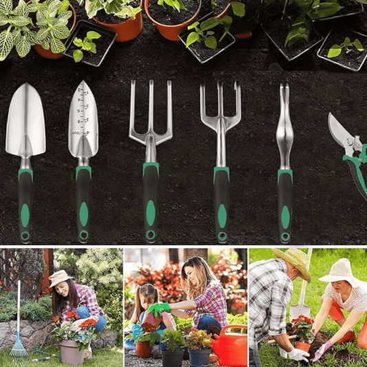 Jardioui Kit Complet de Jardinage - 11 Outils (8 Pièces + 3 Offerts)