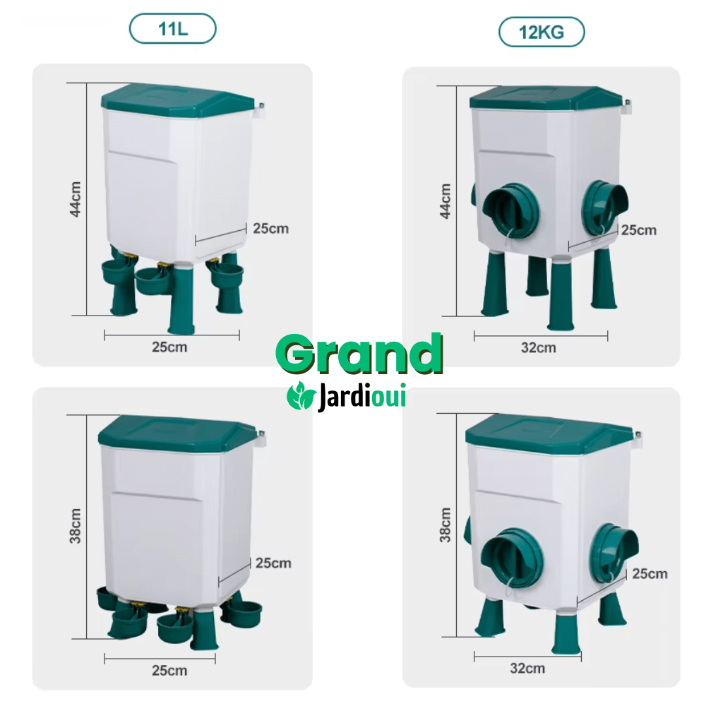 Jardioui Mangeoire et Abreuvoir Poule Automatique