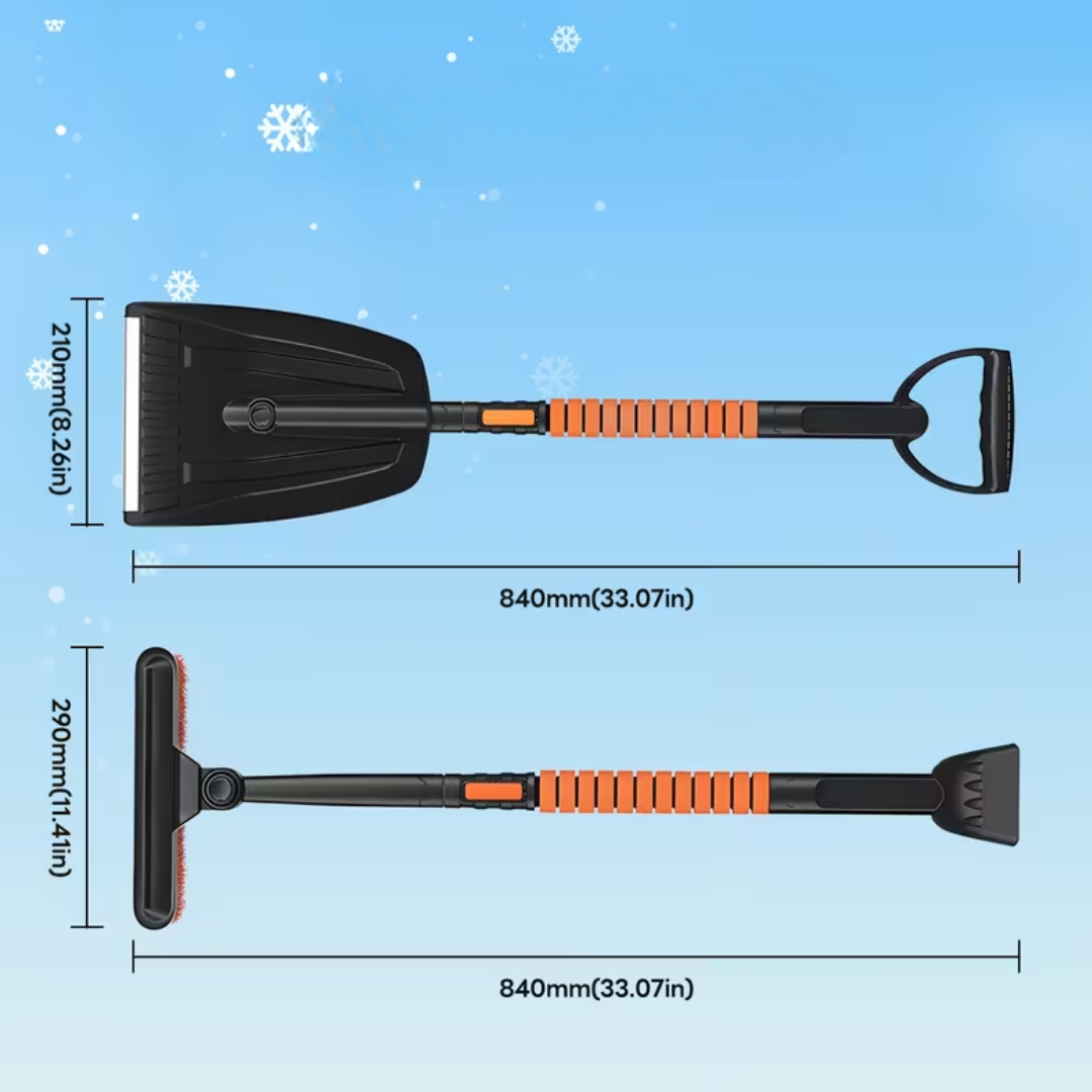 Jardioui Outil Déneigement 4-en-1 Compact pour Voiture