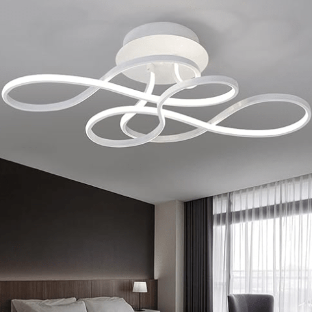 Jardioui Plafonnier Design LED en Volutes Élégant