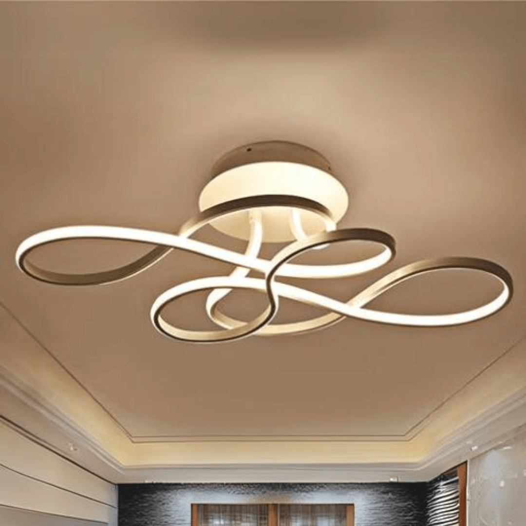 Jardioui Plafonnier Design LED en Volutes Luxueux