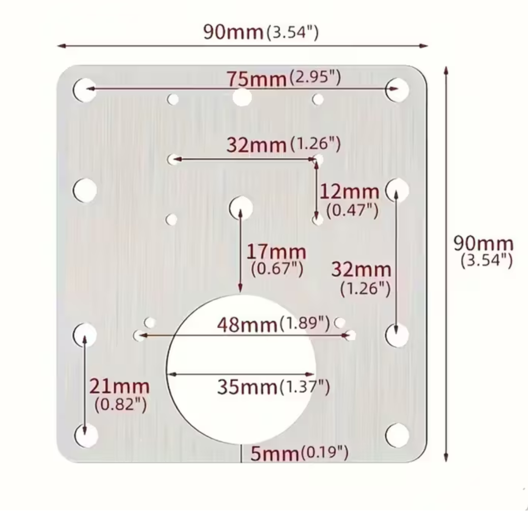 Jardioui Plaque de Réparation Charnière Renforcée