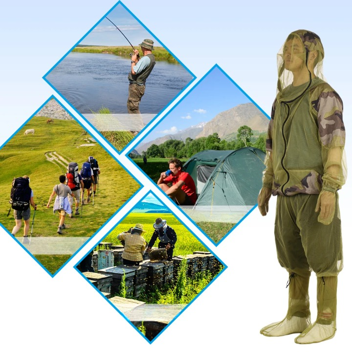 Jardioui S-M Tenue intégrale anti-moustiques respirante