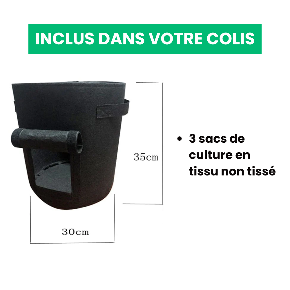 Jardioui 0 Sac de Culture de Pommes de Terre Croissance