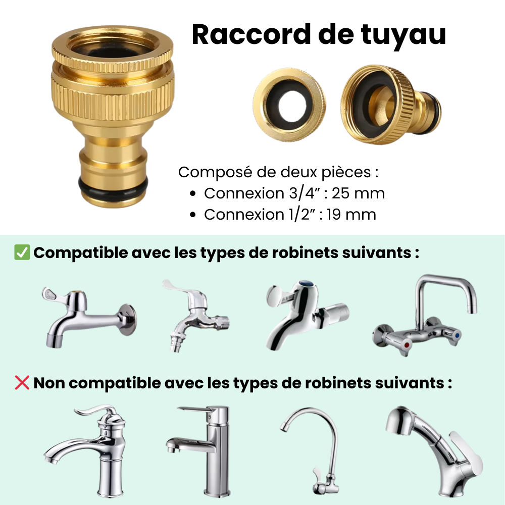 Jardioui Tuyau d'Arrosage Extensible Premium