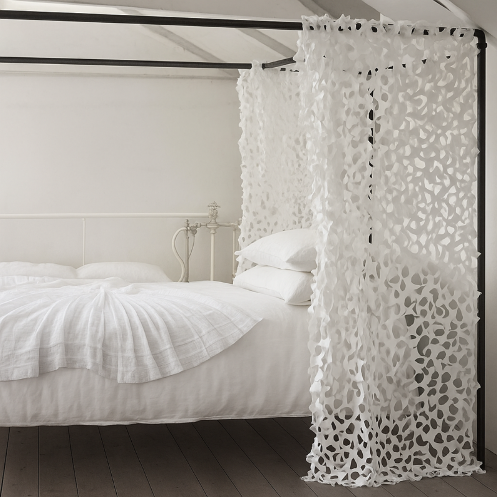 Jardioui Voile d'ombrage Camouflage Blanc