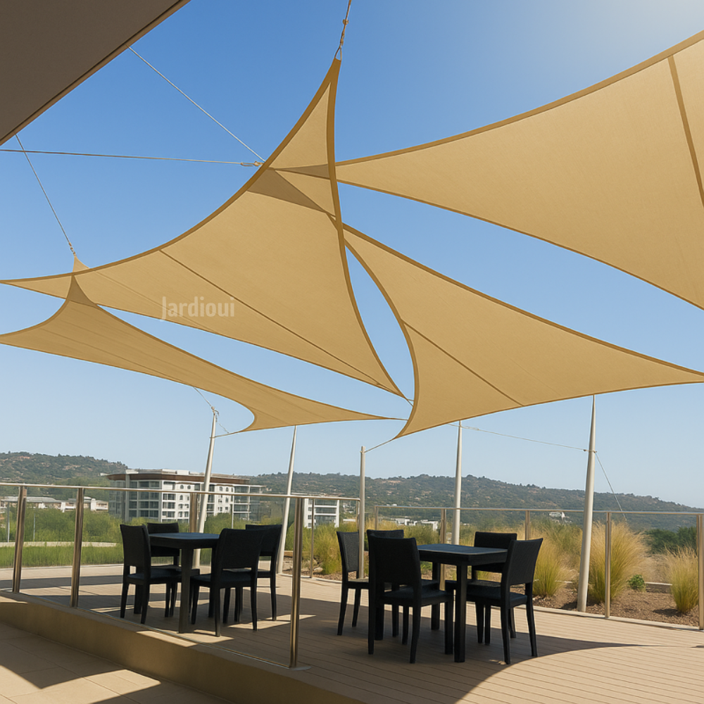 Jardioui Voile d'Ombrage Triangulaire Premium